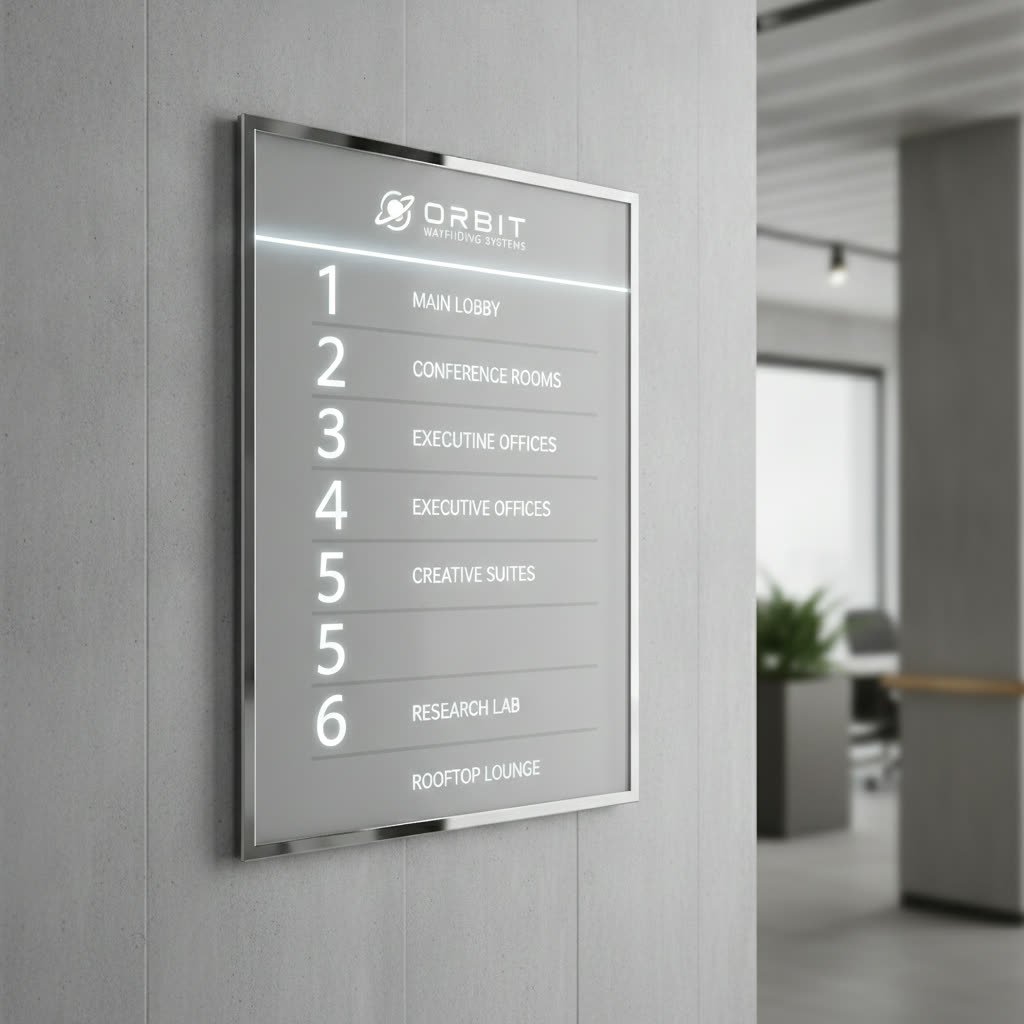 Interior sign — design concept
